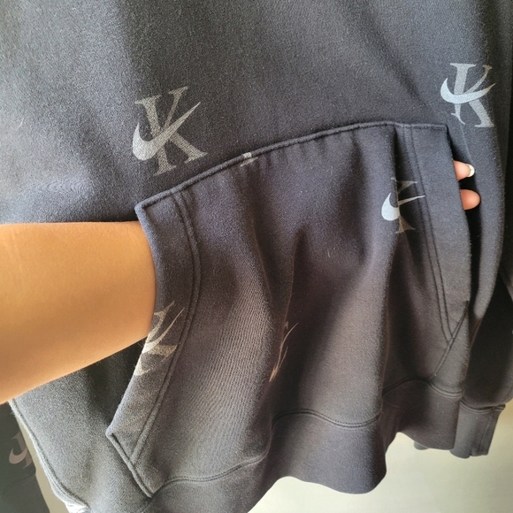 COPY - Nike Mens Sportswear Club Fleece All Over Print Pullover Hoodie Black Sm… - Picture 4 of 10